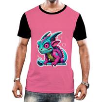 Camiseta Camisa Tshirt Animais Cyberpunk Camaleão Repteis 2 Camiseta Camisa Tshirt Animais Cyberpunk Camaleão Repteis 2