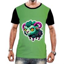 Camiseta Camisa Tshirt Animais Cyberpunk Carneiro Bode Cabra Camiseta Camisa Tshirt Animais Cyberpunk Carneiro Bode Cabra