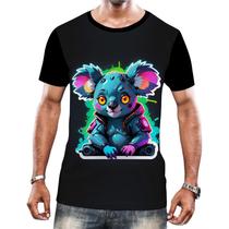 Camiseta Camisa Tshirt Animais Cyberpunk Coalas Fofos HD