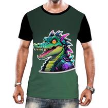 Camiseta Camisa Tshirt Animais Cyberpunk Crocodilo Jacaré HD Camiseta Camisa Tshirt Animais Cyberpunk Crocodilo Jacaré HD