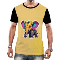 Camiseta Camisa Tshirt Animais Cyberpunk Elefantes Safari 2 Camiseta Camisa Tshirt Animais Cyberpunk Elefantes Safari 2