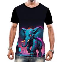 Camiseta Camisa Tshirt Animais Cyberpunk Elefantes Safari 4 - Enjoy Shop