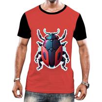 Camiseta Camisa Tshirt Animais Cyberpunk Joaninha Besouro 1 Camiseta Camisa Tshirt Animais Cyberpunk Joaninha Besouro 1