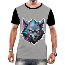 Camiseta Camisa Tshirt Animais Cyberpunk Lobos Matilha HD 1