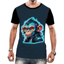 Camiseta Camisa Tshirt Animais Cyberpunk Macacos Gorilas 1