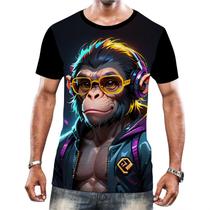 Camiseta Camisa Tshirt Animais Cyberpunk Macacos Gorilas 2