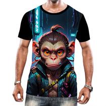 Camiseta Camisa Tshirt Animais Cyberpunk Macacos Gorilas 3
