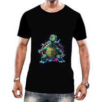 Camiseta Camisa Tshirt Animais Cyberpunk Tartarugas Réptel 1