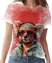 Camiseta Camisa Tshirt Animais Óculos Coala Moderno HD 3