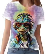 Camiseta Camisa Tshirt Animais Óculos Dinossauro Moderno 2