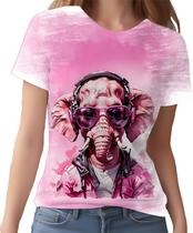 Camiseta Camisa Tshirt Animais Óculos Elefante Moderno 2