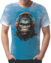 Camiseta Camisa Tshirt Animais Óculos Gorila Moderno HD 1