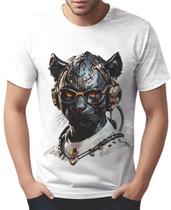 Camiseta Camisa Tshirt Animais Óculos Pantera Fone Moderna 1