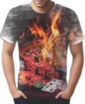 Camiseta Camisa Tshirt Baralho Poker Roleta Sorte Dados 1 Camiseta Camisa Tshirt Baralho Poker Roleta Sorte Dados 1