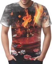 Camiseta Camisa Tshirt Baralho Poker Roleta Sorte Dados 2