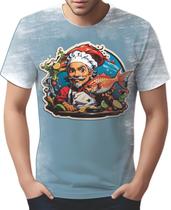 Camiseta Camisa Tshirt Chefe Cozinheiro Cozinha Peixes HD 1