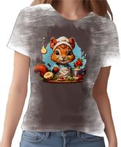 Camiseta Camisa Tshirt Chefe Esquilo Cozinheiro Cozinha 4
