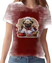 Camiseta Camisa Tshirt Chefe Pug Cozinheiro Cozinha 2