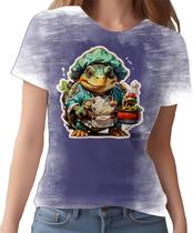 Camiseta Camisa Tshirt Chefe Tartaruga Cozinheira Cozinha 4