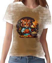 Camiseta Camisa Tshirt Chefe Tigre Cozinheiro Cozinha HD 4