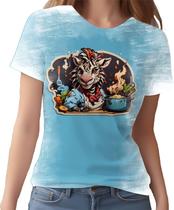 Camiseta Camisa Tshirt Chefe Zebra Cozinheira Cozinha 3