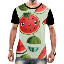 Camiseta Camisa Tshirt Coleção de Frutas Melancias Melão 2