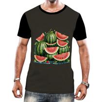 Camiseta Camisa Tshirt Coleção de Frutas Melancias Melão 4