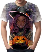 Camiseta Camisa Tshirt Halloween Bruxa Afro Terror Negra 1