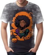Camiseta Camisa Tshirt Halloween Bruxa Afro Terror Negra 2
