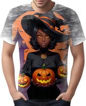 Camiseta Camisa Tshirt Halloween Bruxa Afro Terror Negra 5