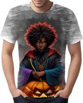 Camiseta Camisa Tshirt Halloween Bruxo Afro Mago Negro 4 Camiseta Camisa Tshirt Halloween Bruxo Afro Mago Negro 4