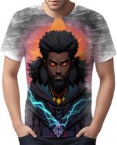 Camiseta Camisa Tshirt Halloween Bruxo Afro Mago Negro 5 Camiseta Camisa Tshirt Halloween Bruxo Afro Mago Negro 5