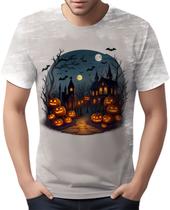 Camiseta Camisa Tshirt Halloween Cenário Castelo Terror 2