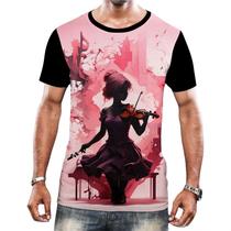 Camiseta Camisa Tshirt Instrumento Corda Violinos Melodia 10 Camiseta Camisa Tshirt Instrumento Corda Violinos Melodia 10