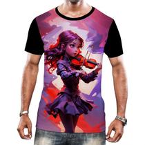 Camiseta Camisa Tshirt Instrumento Corda Violinos Melodia 2 Camiseta Camisa Tshirt Instrumento Corda Violinos Melodia 2