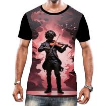 Camiseta Camisa Tshirt Instrumento Corda Violinos Melodia 7 Camiseta Camisa Tshirt Instrumento Corda Violinos Melodia 7
