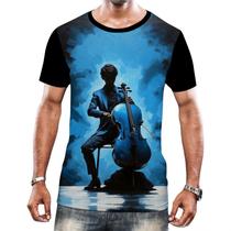 Camiseta Camisa Tshirt Instrumento Corda Violoncelo Arte 1