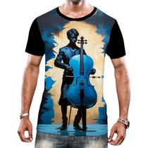 Camiseta Camisa Tshirt Instrumento Corda Violoncelo Arte 5