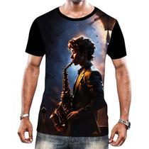Camiseta Camisa Tshirt Instrumento Saxofone Saxofonista HD 3