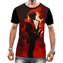 Camiseta Camisa Tshirt Instrumento Saxofone Saxofonista HD 4
