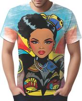 Camiseta Camisa Tshirt Mu.lher Negra Preta PopArt Cultura 8