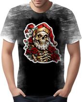 Camiseta Camisa Tshirt Natal Festa Papai Noel Caveira Dark 4 Camiseta Camisa Tshirt Natal Festa Papai Noel Caveira Dark 4