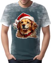 Camiseta Camisa Tshirt Natal Festas Cachorro Golden Ret Neve Camiseta Camisa Tshirt Natal Festas Cachorro Golden Ret Neve