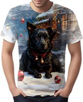 Camiseta Camisa Tshirt Natal Festas Cachorro Noel Neve 3
