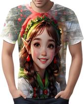 Camiseta Camisa Tshirt Natal Festas Elfa Duende Neve HD 1