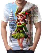 Camiseta Camisa Tshirt Natal Festas Elfa Duende Neve HD 2