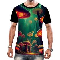 Camiseta Camisa Tshirt Natureza Cogumelos Psicodélica HD 11