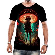 Camiseta Camisa Tshirt Natureza Cogumelos Psicodélica HD 4