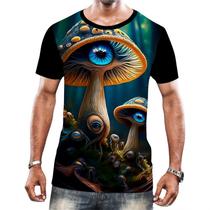 Camiseta Camisa Tshirt Natureza Cogumelos Psicodélica HD 6