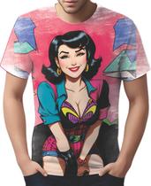 Camiseta Camisa Tshirt Pin Up Mu.lher Morena Pop Art Moda 10